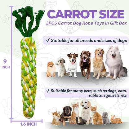 3PCS Rainbow Woven Pet Chew Set, Colorful Puppy Teething Chews, Dog Chew Toys, Cat Teething Playset, Soft &amp; Safe Interactive Pet Chews