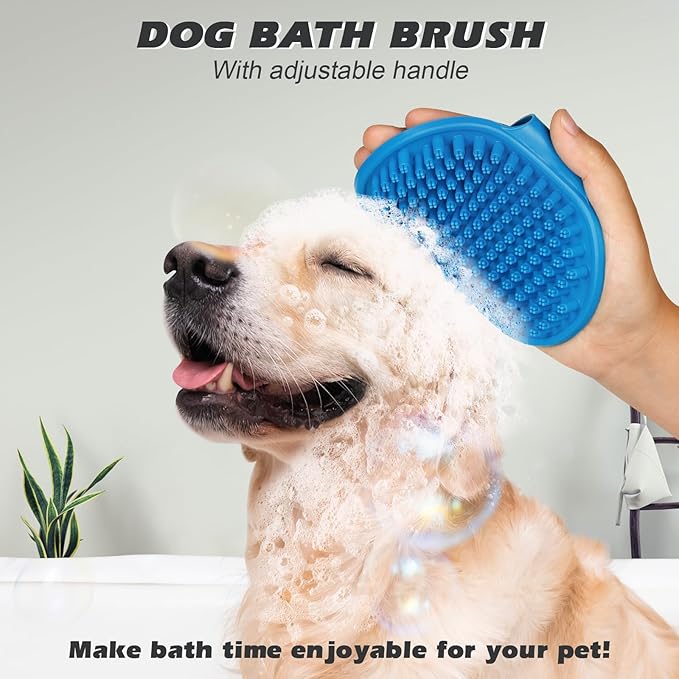 2PCS Pet Grooming Tools - Double-Sided Brush for Shedding and Bathing, Suitable for Short/Long Haired Dogs Cats and Horses, Deshedding Dog Brush, Mane &amp; Tail Combs for Horses - Pet Supplies (Blue)