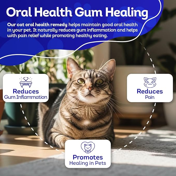 HA4E - Cat Oral Health - Relieves Inflammation, Soothes Pain &amp; Fights Gum Disease - Natural, Non-GMO, Organic, Gluten-Free &amp; Chemical-Free - 300 Tablets