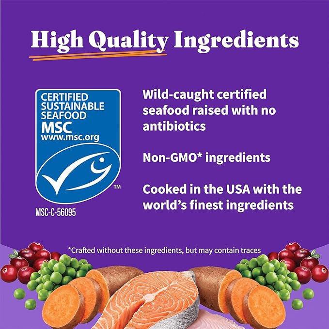 Halo Holistic Kitten Food, Wild Caught Salmon &amp; Whitefish Recipe, Grain Free Dry Cat Food, Complete Digestive Health, 10 lb Bag