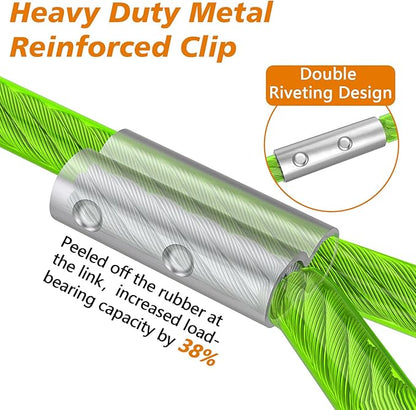 XiaZ 20FT Tie Out Cable for Dogs, Dog Leads for Yard Chew Proof, Heavy Duty Pet Tie Out Cable for Large Dogs Up to 250lbs,Durable Dog Runner Tether Line for Outdoor,Yard