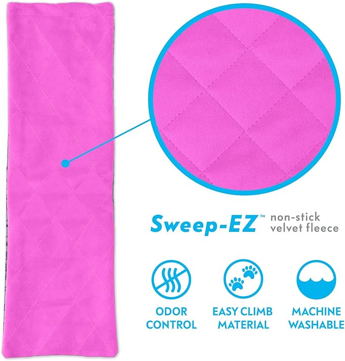 Paw Inspired Fitted Fleece Liner for Ferret Nation, Critter Nation Cage for Ferrets, Rats, Chinchillas, Hedgehogs &amp; Other Small Animals (Pink, Ramp Cover)