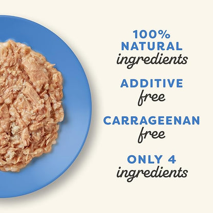 Applaws Natural Wet Cat Food in Broth, Limited Ingredient Canned Wet Cat Food, No Additives, Made with Natural Ingredients, Tuna Fillet &amp; Crab in Broth (24 x 5.5oz Cans)