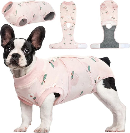 Kuoser Recovery Suit for Dogs Cats After Surgery, Professional Pet Recovery Shirt Dog Abdominal Wounds Bandages, Substitute E-Collar &amp; Cone,Prevent Licking Dog Onesies Pet Surgery Recovery Suit