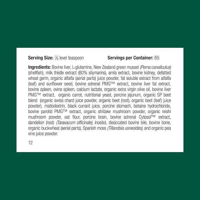 Standard Process Canine Dermal Support - Skin &amp; Adrenal Gland Support Supplement - Comprehensive Skin Health Support Supplement for Dogs - Daily Immune &amp; Liver Support Powder - 30 g
