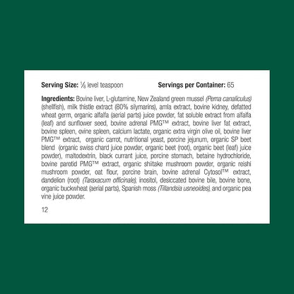 Standard Process Canine Dermal Support - Skin &amp; Adrenal Gland Support Supplement - Comprehensive Skin Health Support Supplement for Dogs - Daily Immune &amp; Liver Support Powder - 30 g