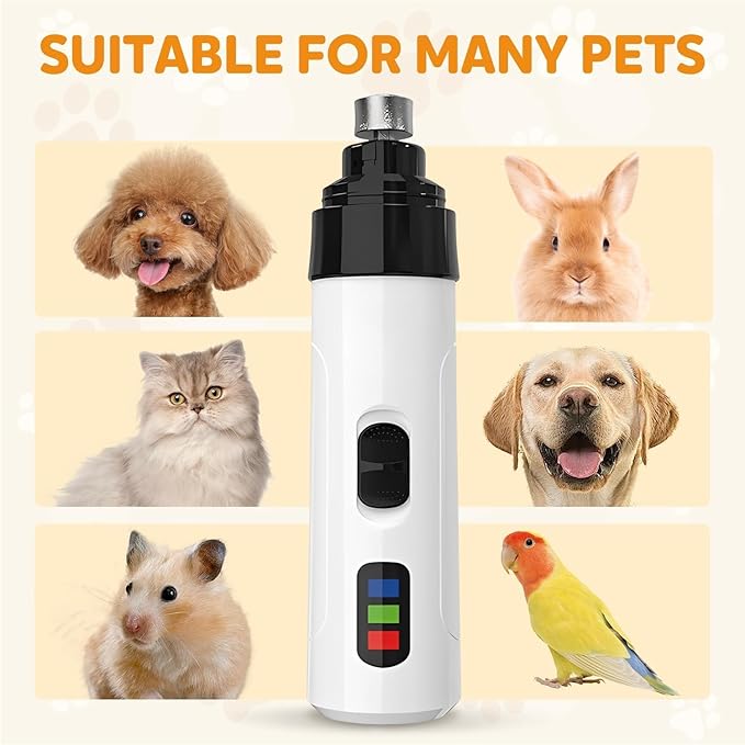 Silent Groom Pro Nail Grinder, 2025 New Electric Dog Nail Trimmer, Pet Nail Grinder for Dogs Cats, Rechargeable Dog Nail Clippers, Pet Paws Grooming &amp; Smoothing Tool
