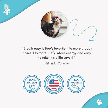 Cat Respiratory Comfort Supplement - Natural Breathe Easy Feline Support for All Seasons, Coughing, Occasional Nasal Stuffiness and Sneezing - 800 Odorless, Easy-to-Administer Tasteless Pills