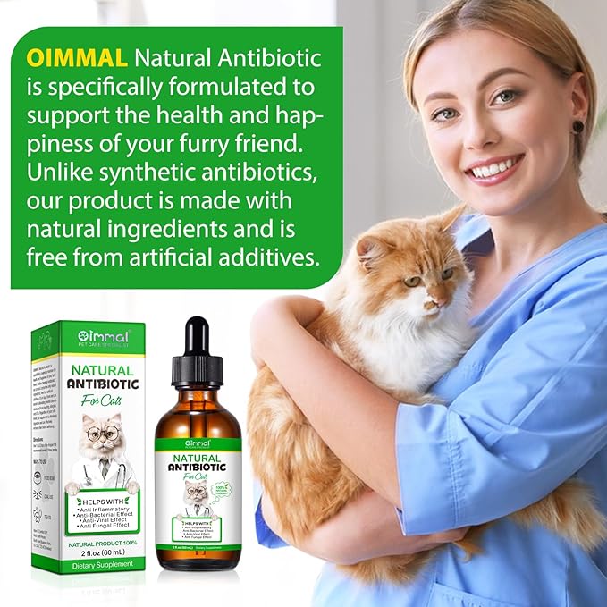Antibiotics for Cats, Cat Antibiotics for Injections, Natural antibiotic for Cat Immune &amp; Allergy Relief, Cough Relief, Yeast Injection, UTI Treatments, Cats Antibiotics, 60ML