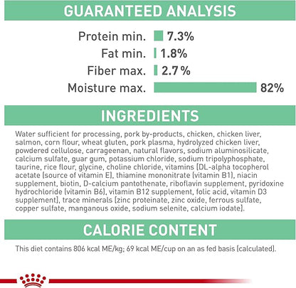 Royal Canin Feline Care Nutrition Digest Sensitive Loaf in Sauce Canned Cat Food, 3 oz., Case of 24
