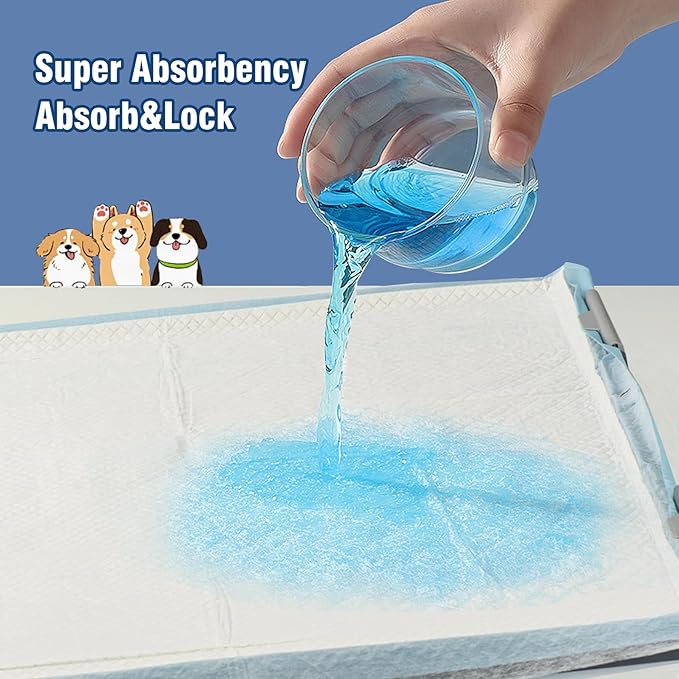 TIMINGILA Puppy Pads&amp; Holder Set, 20-Count 30"x36" Super Absorbent Disposable Pads – Ideal for Pet Potty Trays, Extra Large Leak-Proof Design for Puppies, Dogs, and All Breeds