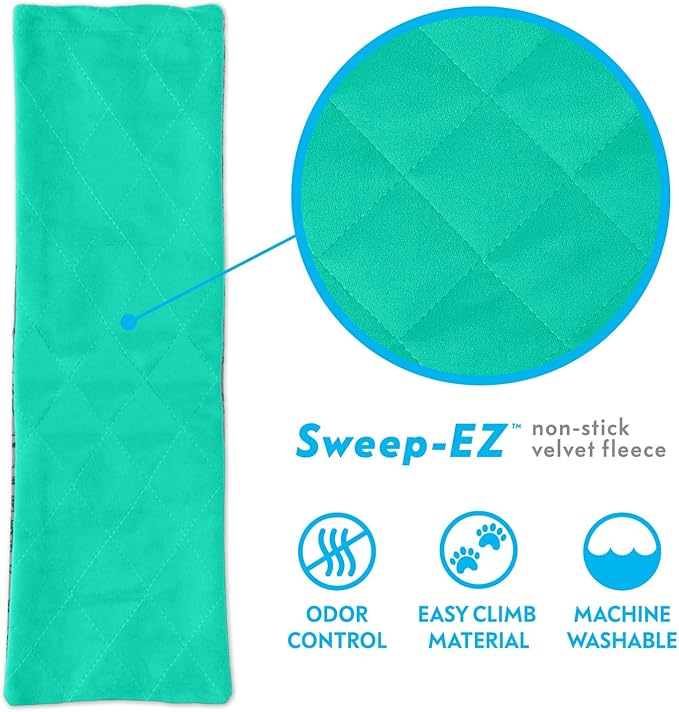 Paw Inspired® Fleece Liners for Ferret Nation, Critter Nation * Cage Ramp for Ferrets, Rats, Chinchillas, Hedgehogs &amp; Other Small Animals (Green, Ramp Cover - 3 Pack)