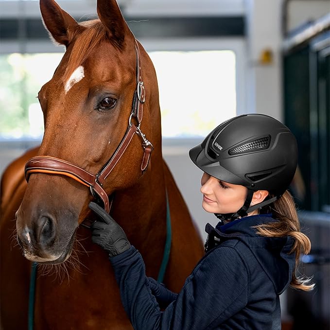 uvex perfexxion II Horse Riding Helmet for Women &amp; Men, Anthracite - Adjustable &amp; Excellent Ventilated Helmet