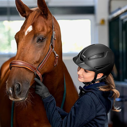 uvex perfexxion II Horse Riding Helmet for Women &amp; Men, Anthracite - Adjustable &amp; Excellent Ventilated Helmet