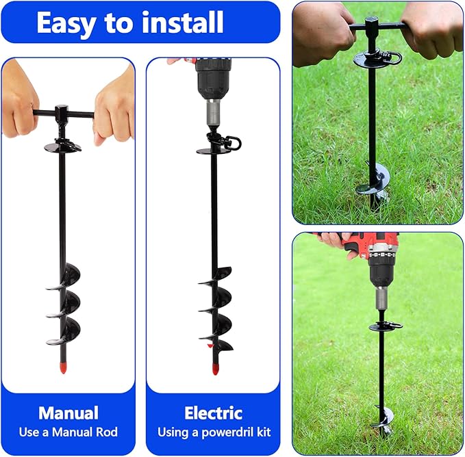 Heavy Duty Dog Tie Out Cable and Stake,30FT Rust Proof Dog Tether Leads for Yard,360°Swivel Spiral Dogs Stake&amp;Chain Up to 200 lbs, Ground Anchor for Outdoor Beach Camping