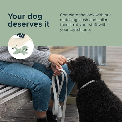 DIGGS Dog Poop Bag Dispenser for Leash - Premium Dog Waste Bag Holder with Easy One-Hand Dispensing (Ash)