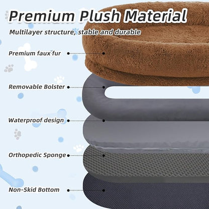 Human Dog Bed, Brown, 71&