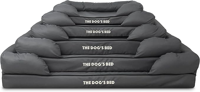 The Dog’s Bed, Dog Bed XXL Grey 51.5x39, Memory Foam, Pain Relief: Arthritis, Hip &amp; Elbow Dysplasia, Post Surgery, Lameness, Supportive, Calming, Waterproof Washable Cover, Veterinary Approved