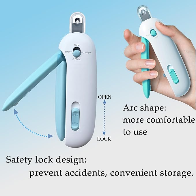 Pet Gromming Kit Nail Clipper&amp;Hair Brush for Dog&amp;Cat Brush Self Cleaning Slicker Brush with Release Button, Dog Shedding Brush for Cat Grooming Comb Rabbit Nail Clipper with Nail File Dog Claw Trimmer