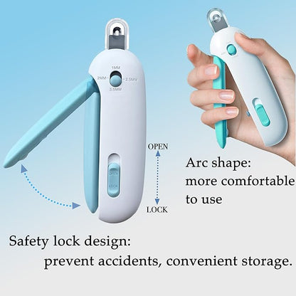 Pet Gromming Kit Nail Clipper&amp;Hair Brush for Dog&amp;Cat Brush Self Cleaning Slicker Brush with Release Button, Dog Shedding Brush for Cat Grooming Comb Rabbit Nail Clipper with Nail File Dog Claw Trimmer