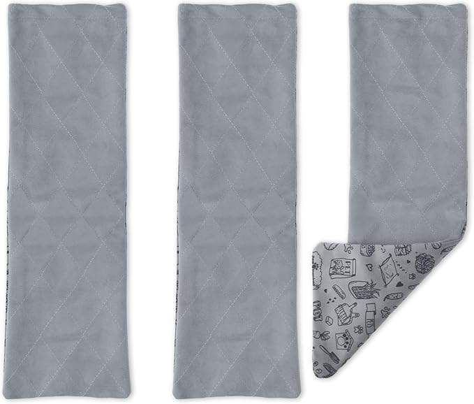 Paw Inspired Fleece Liners for Ferret Nation, Critter Nation Cage Ramp for Ferrets, Rats, Chinchillas, Hedgehogs &amp; Other Small Animals (Gray, Ramp Cover - 3 Pack)