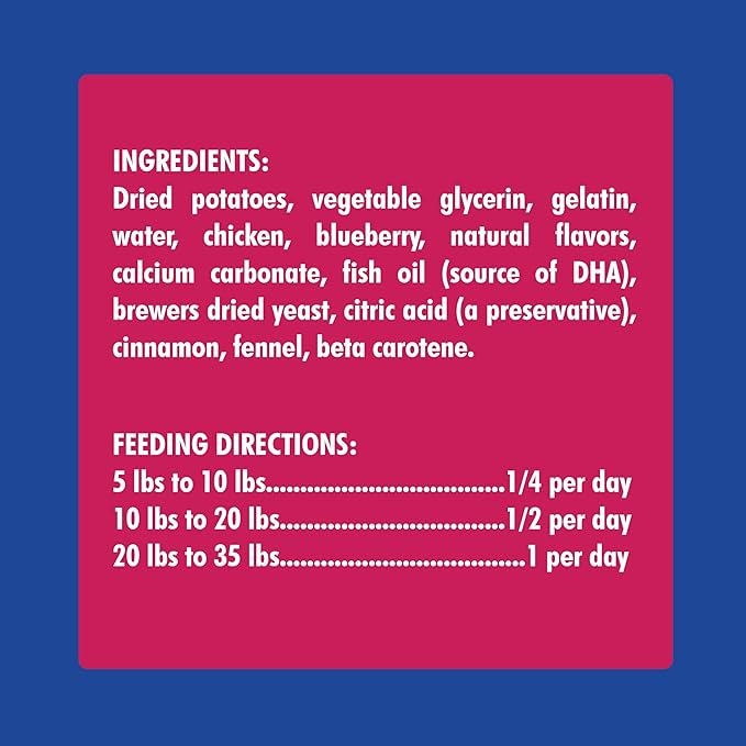 N-Bone Puppy Teething Rings Grain-Free Blueberry &amp; BBQ Flavor Dog Treat, 6 Count Bag, 7.2-oz