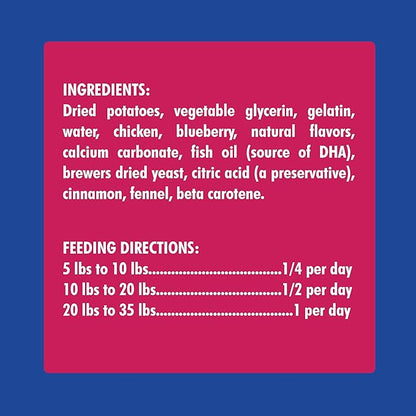 N-Bone Puppy Teething Rings Grain-Free Blueberry &amp; BBQ Flavor Dog Treat, 6 Count Bag, 7.2-oz