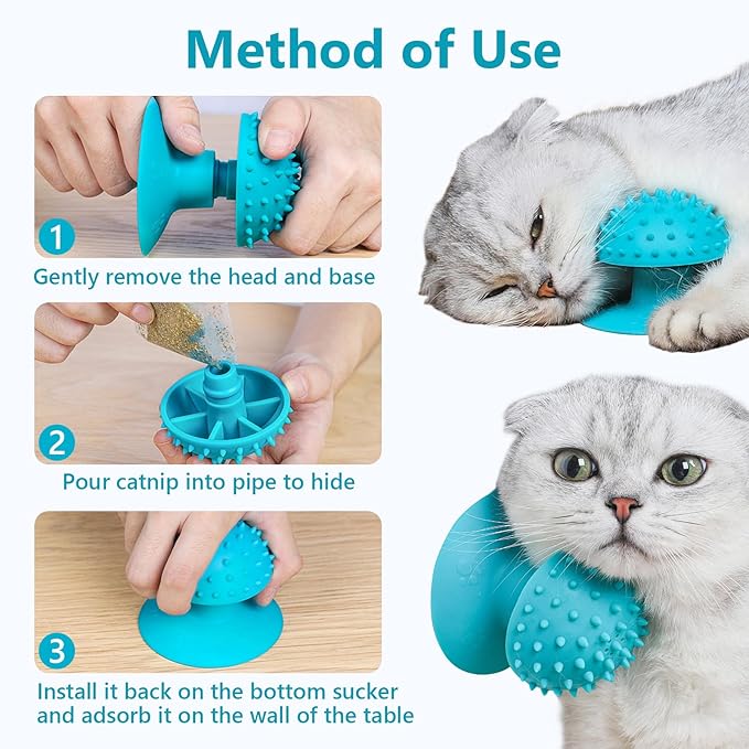 3-Pack Cat Scratcher cat self groomer for Loose Fur Removal, Catnip Massager, Massage Combs for Short &amp; Long Fur Cats and Kittens