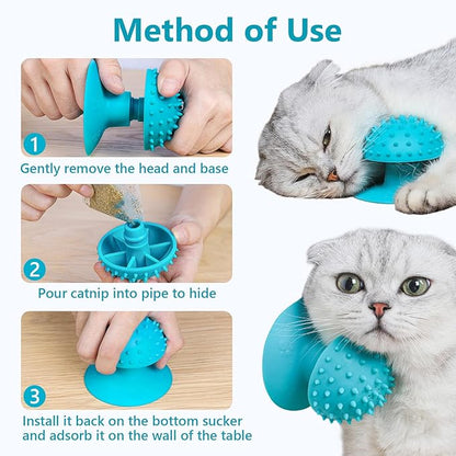 3-Pack Cat Scratcher cat self groomer for Loose Fur Removal, Catnip Massager, Massage Combs for Short &amp; Long Fur Cats and Kittens