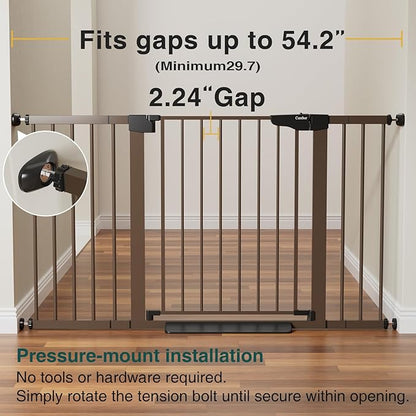 Cumbor 29.7-54.2" Wide Baby Gate for Stairs, Mom&