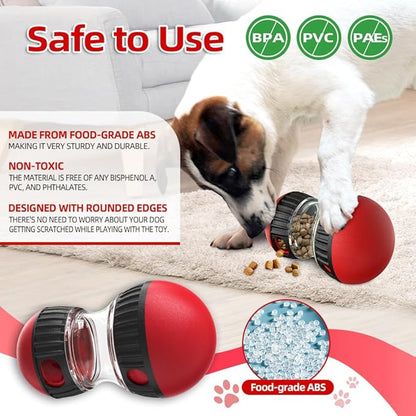 Dog Puzzle Toys, Rolling Treat Dispensing Ball, Brain Stimulation &amp; Slow Feeder, Dog Enrichment Toys to Keep Them Busy (2PCS: Red+Green)