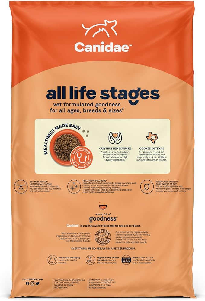 CANIDAE All Life Stages Lamb Meal &amp; Rice Formula Dog Dry 27 Pound (Pack of 1)