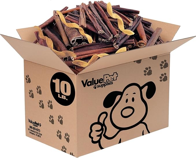 ValueBull Collagen Sticks for Dogs, Varied Shape &amp; Size Chews, Natural Long-Lasting Dog Treats, 10 Pound Bulk Pack - Supports Joints, Skin &amp; Coat with Chondroitin &amp; Glucosamine