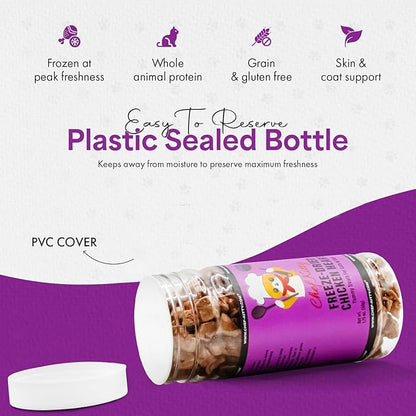 Freeze-Dried Chicken Heart Treats for Cats &amp; Dogs – 100% Human Grade, Single Ingredient, High-Protein, Healthy Snack – No Additives or Preservatives – 1.4oz - Inspected &amp; Tested in USA