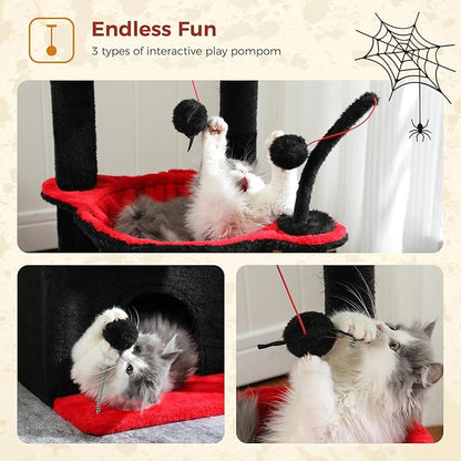 PEQULTI 4-in-1 Gothic Cat Tree, 33&