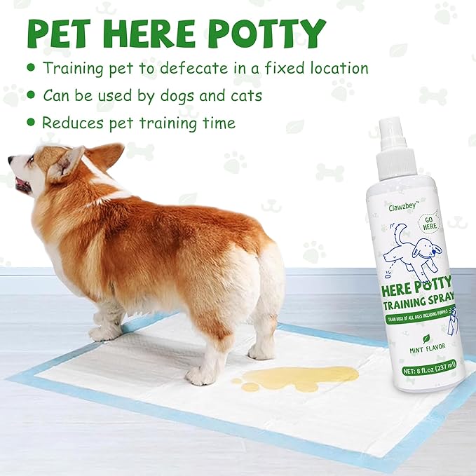 Dog Potty Spray Set, No-Go Spray &amp; Potty Training Spray, Puppy Essentials, Stops Urination &amp; Marking, Indoor and Outdoor Use (8 fl oz) Large Capacity, More Suitable for Multi-Dog Households