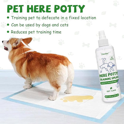Dog Potty Spray Set, No-Go Spray &amp; Potty Training Spray, Puppy Essentials, Stops Urination &amp; Marking, Indoor and Outdoor Use (8 fl oz) Large Capacity, More Suitable for Multi-Dog Households