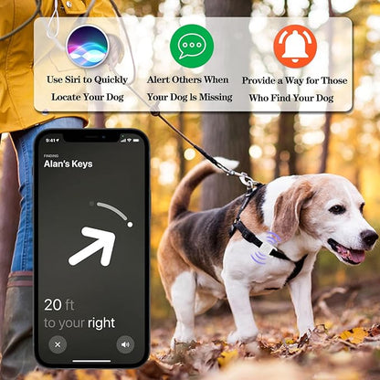 4 Pack Waterproof AirTag Dog Collar Holder Compatible with Apple AirTag, Silicone Hidden Loop Holder for Airtag Tracker, Anti-Lost Dog Collar Air Tag Accessories(Black,White,Red,Blue)