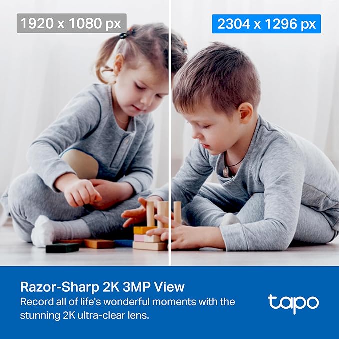 TP-Link Tapo 2K Pan/Tilt Security Camera for Baby Monitor, Dog Camera w/Motion Detection, 2-Way Audio, Siren, Night Vision, Cloud &amp; SD Card Storage, Works with Alexa &amp; Google Home, 2-Pack (C210P2)