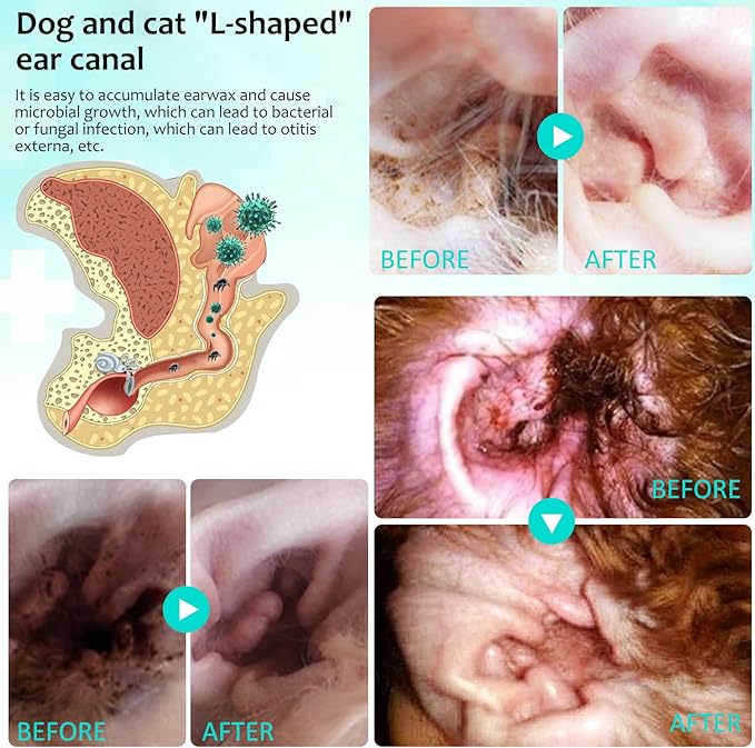 Ear Mite Treatment for Dogs 2PACK, Dog Ear Infection Treatment, Dog Ear Mite Treatment, Dog Ear Drops Alleviation Suffering from Ear Mites &amp; Itching and Odours Stinky Stuff, Dogs Ear Care Solution