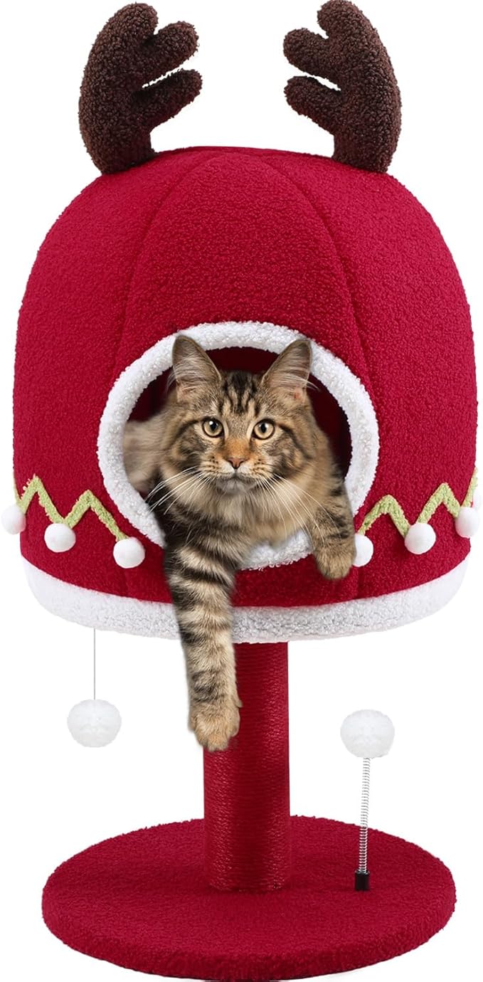 Luxury Treehouse Cat Tree for Indoor Large Cats,54.7&