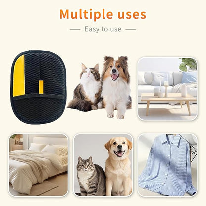 Static Pet Hair Remover Gloves, Reusable Electrostatic Pet Cat Dog Hair Removal Grooming Gloves Brush Tool for Couch, Furniture, Carpet, Car Seat