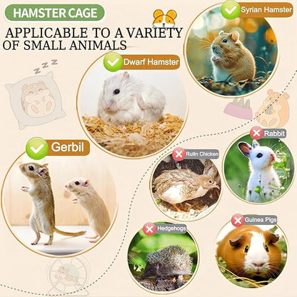 17 in 1 Clear Acrylic Hamster Cage with All Accessories,13.5&