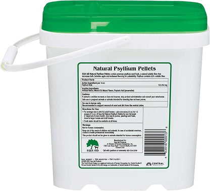 Farnam Equi Aid Natural Horse Psyllium Pellets Supplement for Horses, Supports Removal of Sand &amp; Dirt From the Ventral Colon, 5 Pound, 16 Scoops
