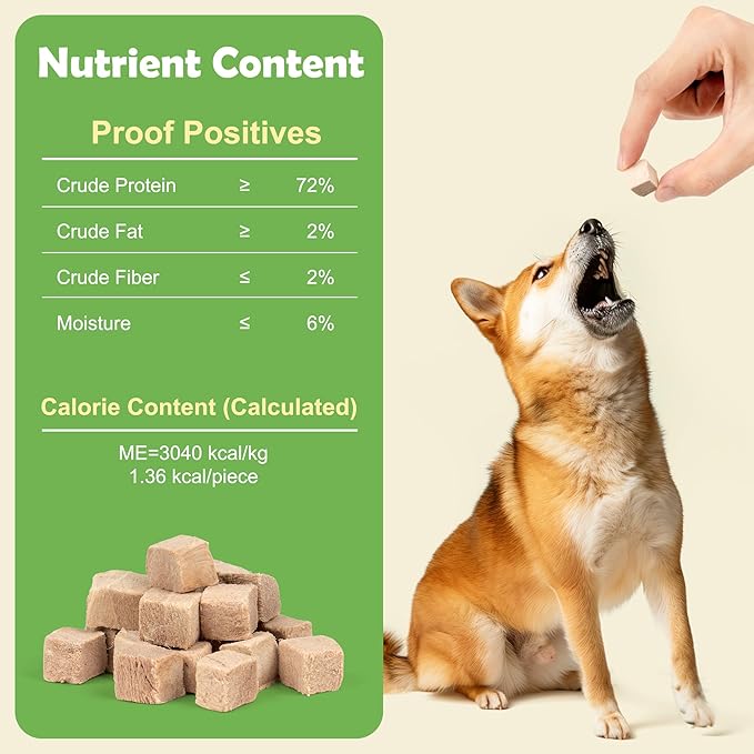 MON2SUN Freeze Dried Duck Cat and Dog Treats, Single Ingredient Natural and Healthy Dog Snacks, High Protein Training Treats &amp; Food Topper, 5.3 oz