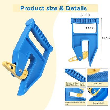 Heavy Duty Stall Mat Gripper, a Pair of Mat Mover Tool - Effortless Remover for Thick Rubber Mats in Horse Stalls, Barn, Gym, Trailer - Easy Lift &amp; Move to Save Your Back