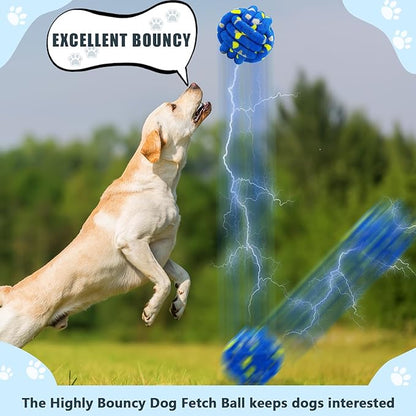 Dog Balls Tennis Ball Toys Dog Toy for Aggressive Chewers Indestructible Teething Chew Toys Water Toy Fetch Ball for Dogs (2 Pack)