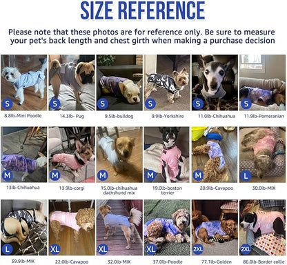 Lukovee Recovery Suit for Dogs - Zipper On Onesie for Female &amp; Male Dogs, Abdominal Wounds Cone E-Collar Alternative, Prevent Licking - Spay Recovery Suit (X-Large, Blue &amp; White)