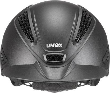 uvex perfexxion II Horse Riding Helmet for Women &amp; Men, Black - Adjustable &amp; Excellent Ventilated Helmet