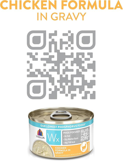Weruva Wx Phos Focused, Chicken Formula in Gravy, 3oz Can (Pack of 12)